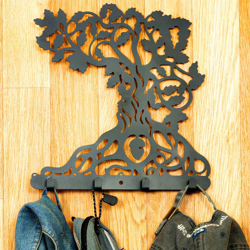 Tree of Life Wall Hook Door Hanger Coat Towel Holder Housewarming Gift  Hallway Cloakroom Porch Mounted Plaque Home Decor Metal